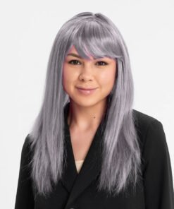 TTT Platin Gri Gümüş Uzun Parti Peruğu