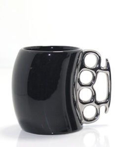 TTT Porselen Muşta Tasarımlı Kupa Bardak Siyah