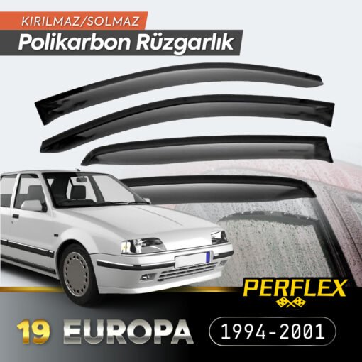 TTT Renault 19 Europa 1994-2001 Cam Rüzgarlığı V2 Düz