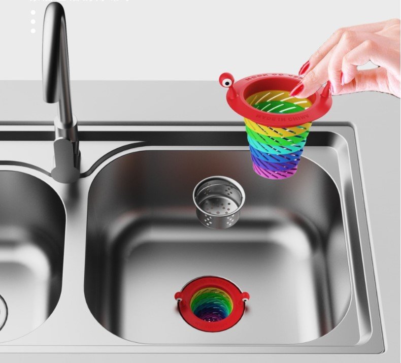 TTT Renkli 6 Kademeli Lavabo Süzgeci