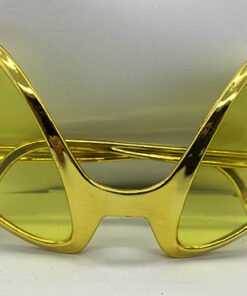 TTT Retro Gözlük - 80 li 90 lı Yıllar Parti Gözlüğü Gold Renk