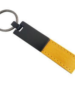 TTT Sarı Deri Metal Anahtarlık