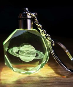 TTT Satürn Gezegen Tasarım Işıklı Anahtarlık