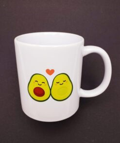 TTT Sevimli Avokado Çift Baskılı Kupa Bardak