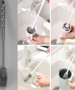 TTT Silikon Uzun Saplı Kavanoz Yıkama Fırçası