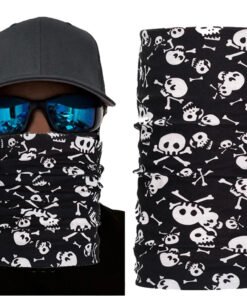 TTT Siyah Beyaz İskelet Baskılı Buff Bandana