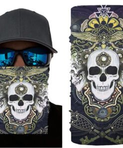 TTT Siyah Beyaz Kafatası Baskılı Buff Bandana 28x45 cm