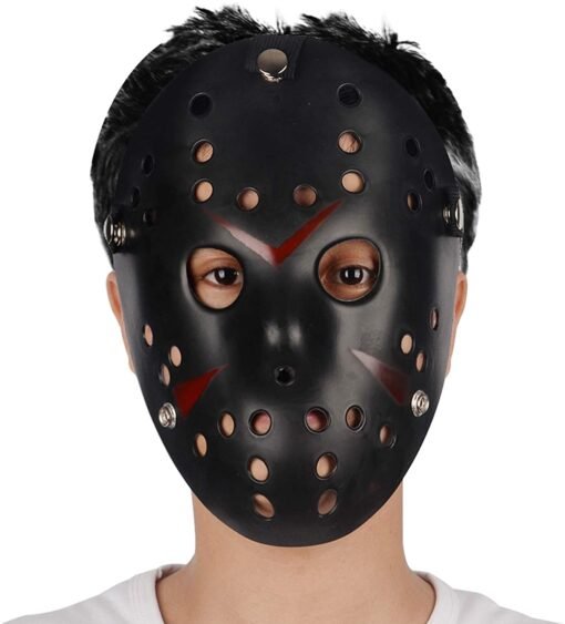 TTT Siyah Kırmızı Çizgili Jason Hannibal Maskesi