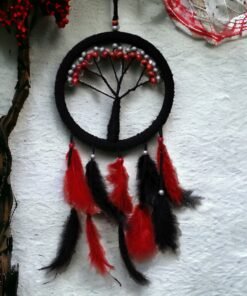 TTT Siyah Kırmızı Hayat Ağacı Dream Catcher