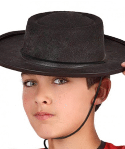 TTT Siyah Renk Keçe Flamenko Şapkası Çocuk Boy