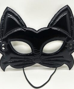 TTT Siyah Renk Kumaş Malzemeden İmal Eva Kedi Maskesi