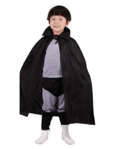 TTT Siyah Renk Yakalı Çocuk Pelerin