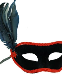 TTT Siyah Süet Kaplama Parti Balo Maskesi