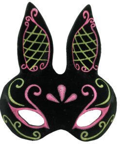 TTT Siyah Süet Kaplama Tavşan Maskesi