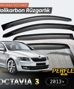TTT Skoda Octavia 3 2013+ Cam Rüzgarlığı V2 Düz