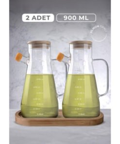 TTT Standlı 2'li Cam Yağdanlık