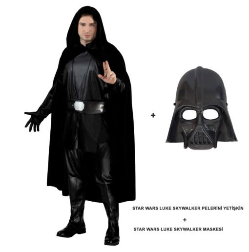 TTT Star Wars Luke Skywalker Pelerini Yetişkin Ve Maskesi