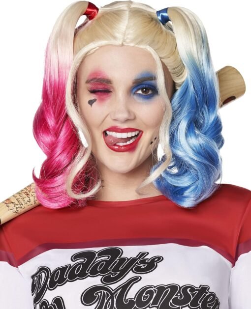TTT Suicide Squad Harley Quinn Kostüm Peruk