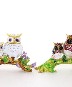 TTT Swarovski Dal Üstünde 2'li Baykuş