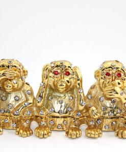 TTT Swarovski Taşlı 3'lü Maymun Seti