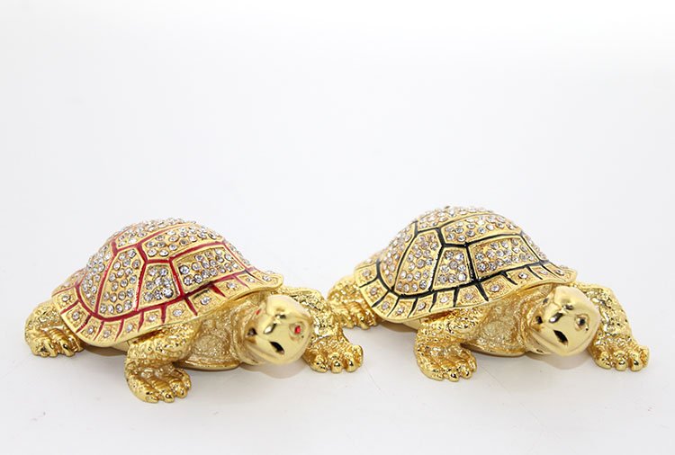 TTT Swarovski Taşlı Kaplumbağa Figürü Model 1