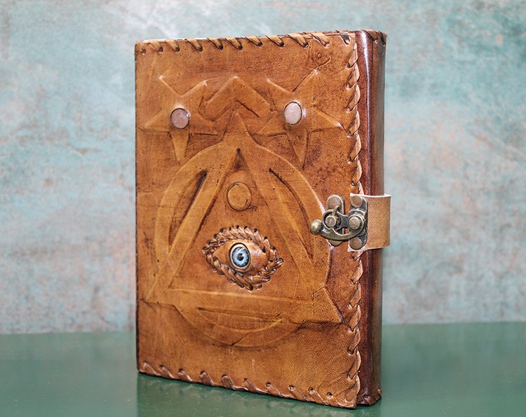 TTT Taşlı Deri Defter Model 1