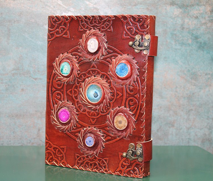 TTT Taşlı Deri Defter Model 12