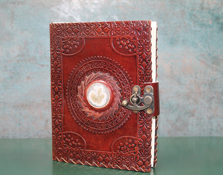 TTT Taşlı Deri Defter Model 3