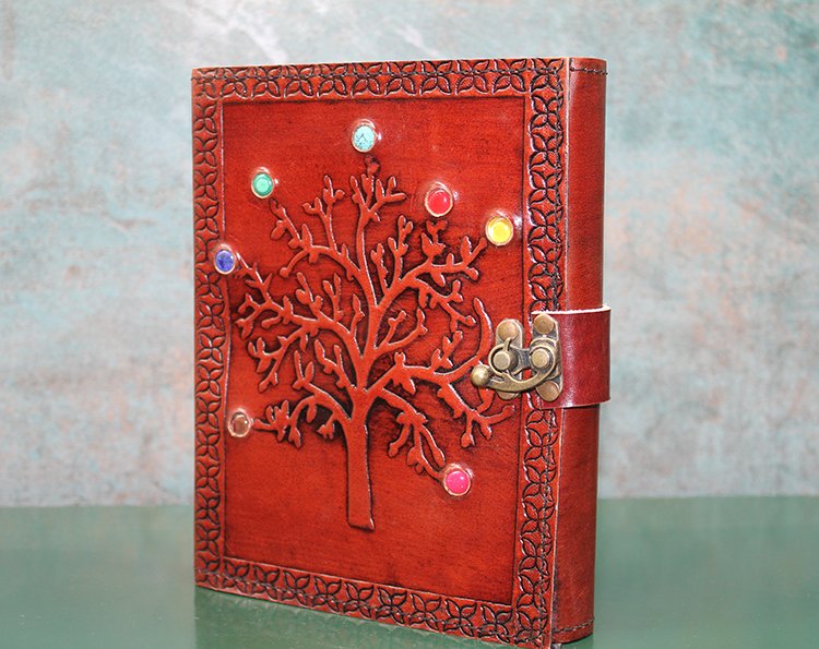 TTT Taşlı Deri Defter Model 5