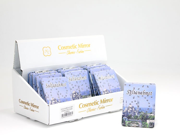 TTT Taşlı İstanbul Tasarımı El Aynası İnce Model 14