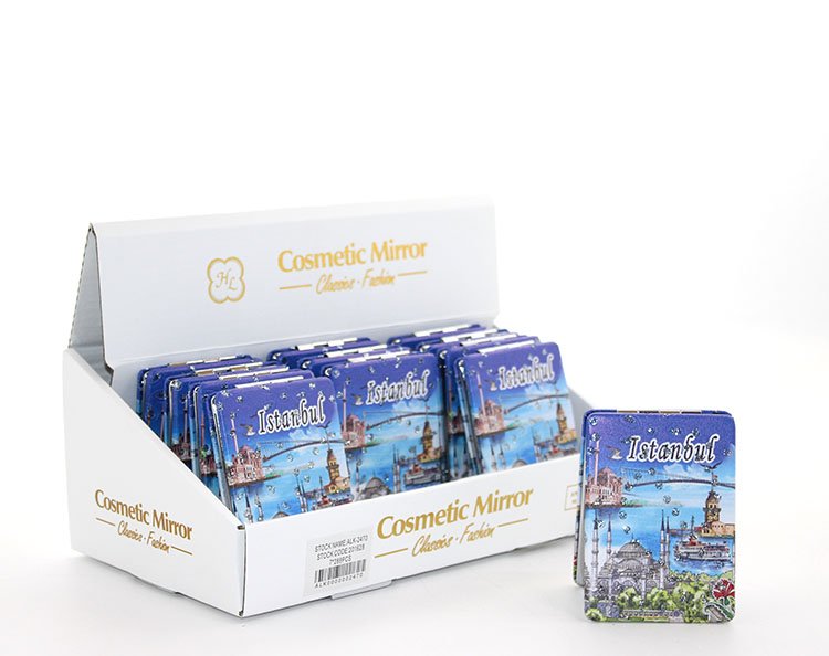 TTT Taşlı İstanbul Tasarımı El Aynası İnce Model 25