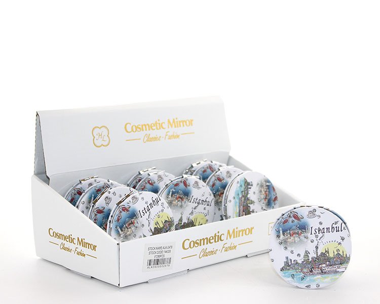 TTT Taşlı İstanbul Tasarımı El Aynası İnce Model 4