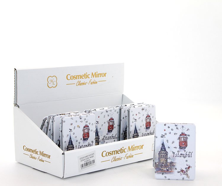 TTT Taşlı İstanbul Tasarımı El Aynası İnce Model 9