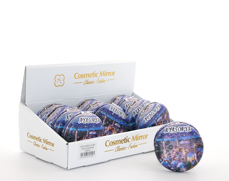 TTT Taşlı İstanbul Tasarımı El Aynası Kalın Model 13