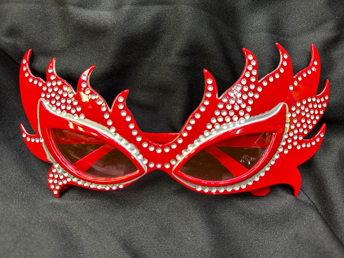 TTT Taşlı Kırmızı Alev Parti Gözlüğü