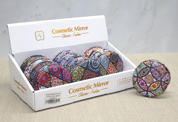 TTT Taşlı Yuvarlak El Aynası Kalın Model 1