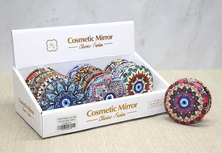 TTT Taşlı Yuvarlak El Aynası Kalın Model 5