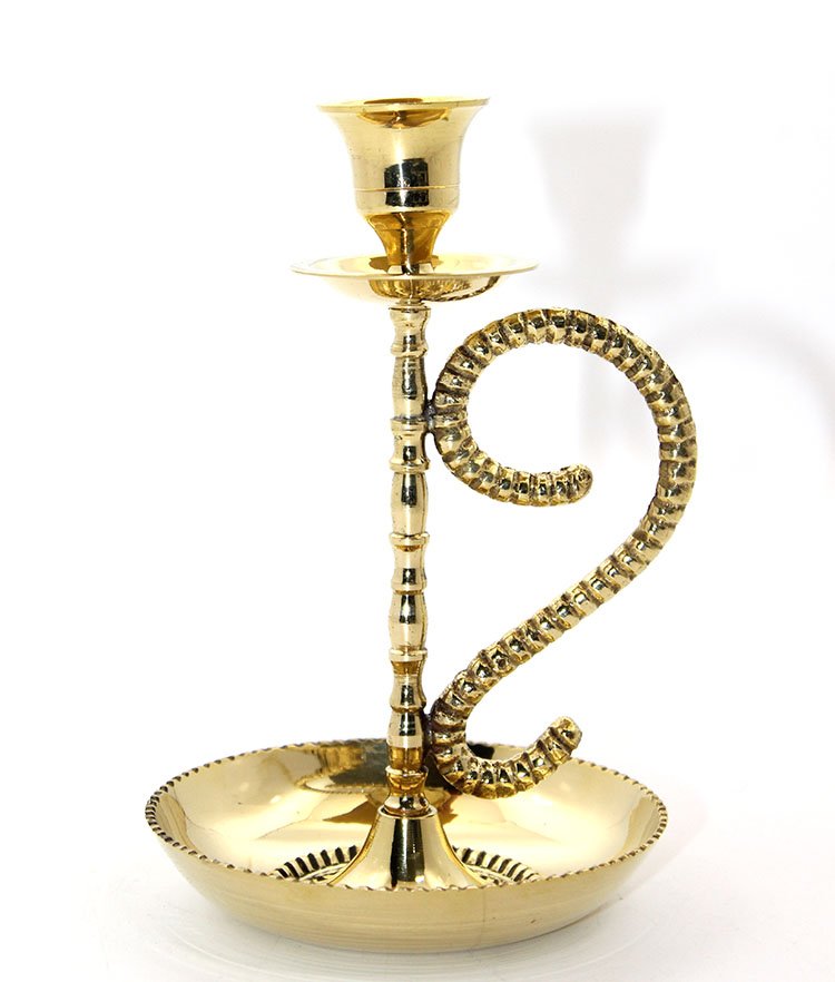 TTT Tekli Pirinç Şamdan Model 1