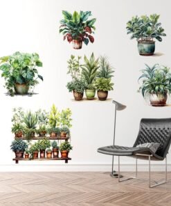 TTT Tropikal Bitkiler Duvar Stickerı Model C