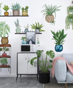 TTT Tropikal Bitkiler Duvar Stickerı Model D