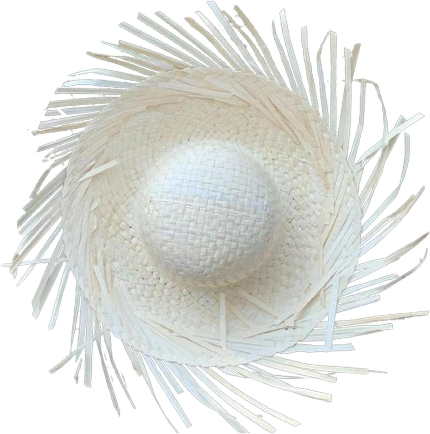 TTT Tropikal Parti Beyaz Hasır Hawaii Şapkası