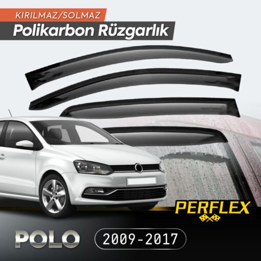 TTT VW Polo 2009-2017 Cam Rüzgarlığı V2 Düz