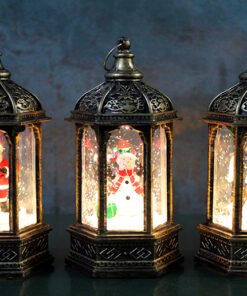 TTT Yılbaşı Temalı Işıklı Kar Küresi Siyah Tasarım