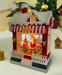 TTT Yılbaşı Temalı Işıklı Müzikli Kar Küresi Ev Tasarımlı