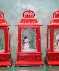 TTT Yılbaşı Temalı Işıklı Müzikli Kar Küresi Kırmızı Tasarımlı